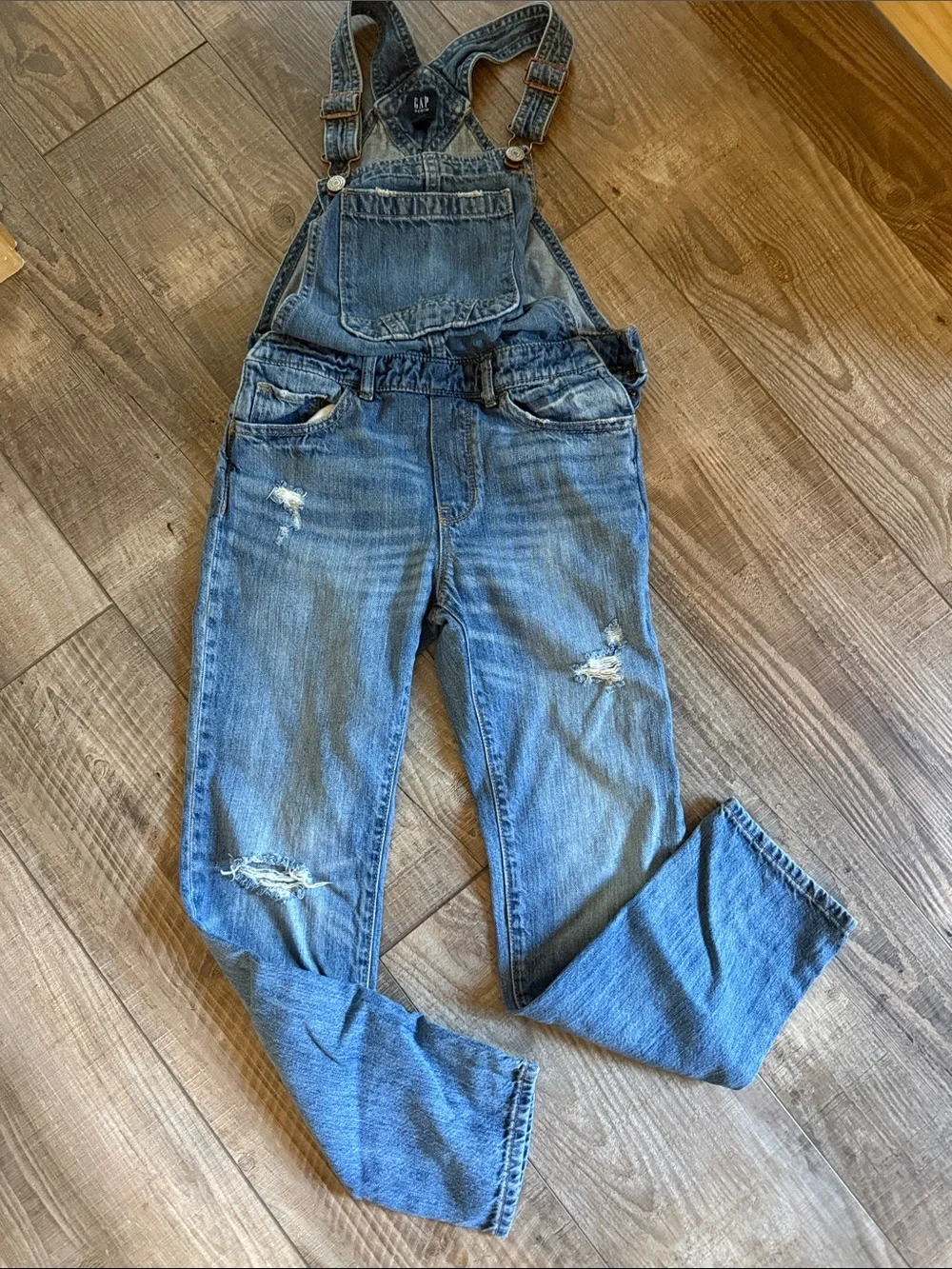 GAP kids - Distressed Bib Jeans